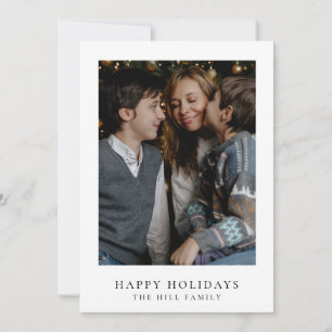 Minimalist Christmas Card   Simple Elegant Photo 