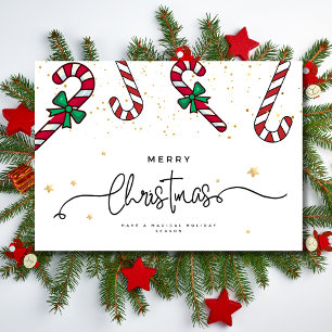 Minimalist Christmas Card, Simple Happy Holidays Holiday Card