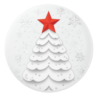 Minimalist Christmas Ceramic Knob