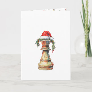 Minimalist Christmas Chess Card – Water King