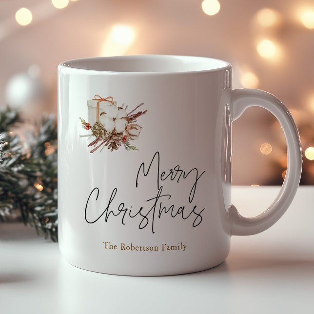 Minimalist Christmas Cotton Bouquet Mug (Creator Uploaded)
