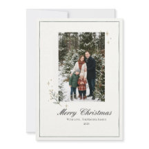 Minimalist Christmas Custom Photo Holiday card