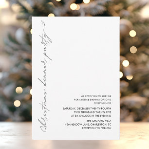 Minimalist Christmas Dinner Party Invitation