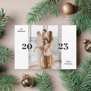 Minimalist Christmas Elegant Chic Simple Photo Holiday Card
