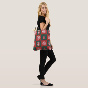 Minimalist Christmas Icons Holiday Tote Bag