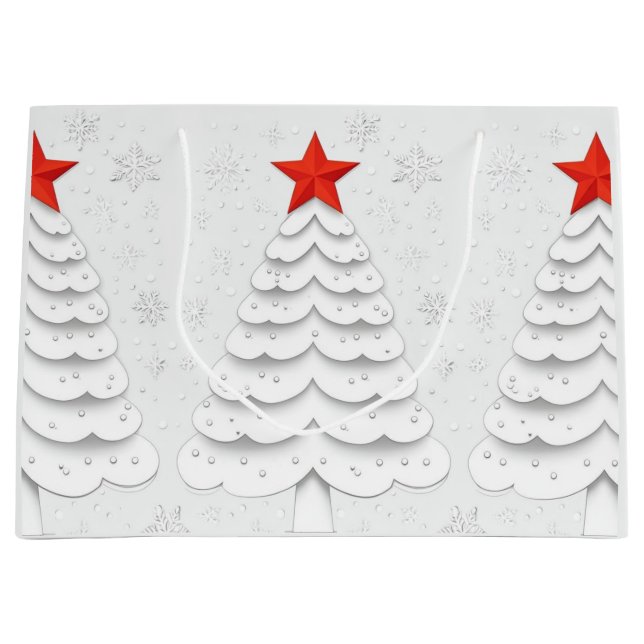 Minimalist Christmas Large Gift Bag (Front)