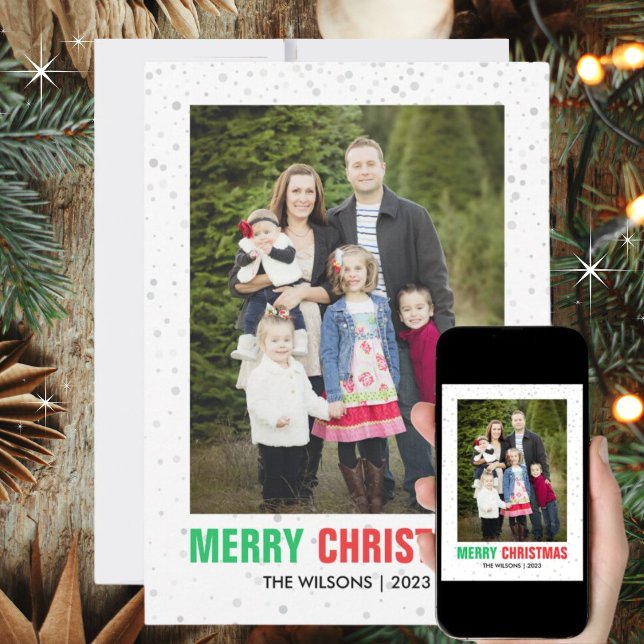 Minimalist Christmas | Modern Elegant Chic Photo Holiday Card (Creator Uploaded)