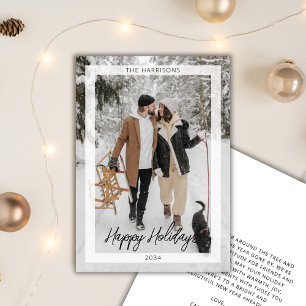 Minimalist Christmas Modern Simple Photo Holiday Invitation