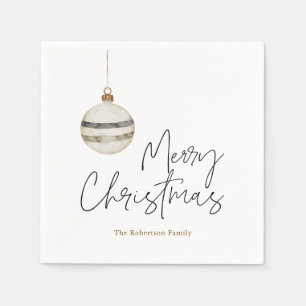 Minimalist Christmas Ornament Ball Napkin