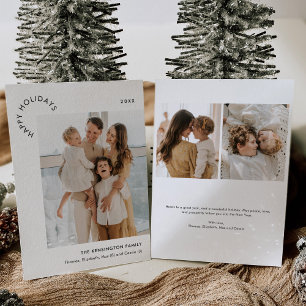 Minimalist Christmas Photo Holiday Card, Elegant Invitation