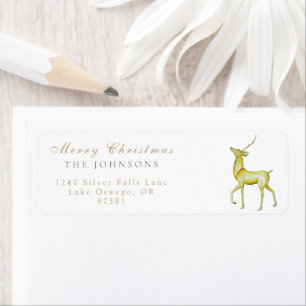 Minimalist Christmas Reindeer Return Address