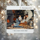 Minimalist Christmas Then There Were Four Family Metal Tree Decoration<br><div class="desc">Mark a special moment in your family’s journey with the Minimalist Christmas Then There Were Four Family Metal Ornament. Perfect for your tree, this first Christmas ornament celebrates your family’s expansion, whether it's for a growing family of three or a heartwarming pregnancy announcement. With its sleek and modern design, this...</div>
