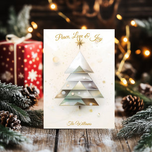 Minimalist Christmas Tree Card Geometric Design