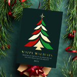 Minimalist Christmas Tree Corporate Greeting<br><div class="desc">Minimalist Elegant Christmas Tree Greeting Corporate Holiday Card. Bring joy to your close ones and make the celebration unforgettable. For further customisation,  please click the blue button to the right and use the design tool to modify this template.</div>