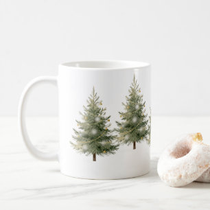 Minimalist Christmas Tree Design Coffee Mug