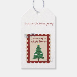 Minimalist christmas tree gift tags