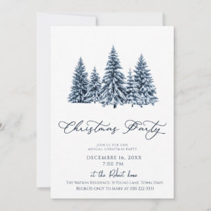 Minimalist Christmas Tree Holiday party Invitation