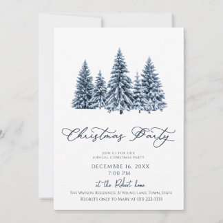 Minimalist Christmas Tree Holiday party Invitation