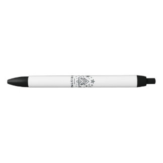 Minimalist Christmas Tree Merry Christmas Design Black Ink Pen