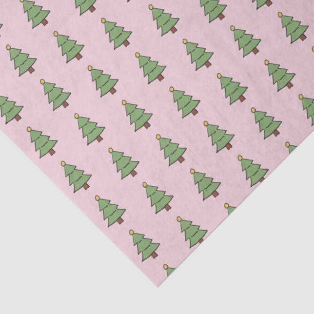 Minimalist Christmas Tree Pattern Scandinavian  Tissue Paper (Detail)