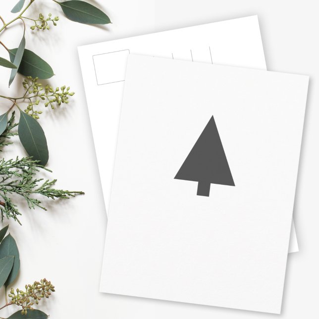 Minimalist Christmas Tree | Scandinavian Modern Postcard (Creator Uploaded)