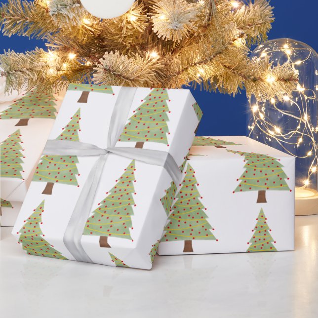 Minimalist Christmas Tree Wrapping Paper (Holidays)
