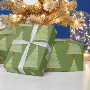 Minimalist Christmas Tree Wrapping Paper