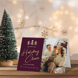 Minimalist Christmas Trees Photo Real Foil Holiday Card<br><div class="desc">Send out this year's holiday greetings in style with these unique and modern real foil pressed holiday cards. Easily add your own photo and custom wording to these holiday cards by using the "Edit this design template" section,  or click the "Customise it" button to access more advanced editing tools.</div>