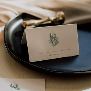 Minimalist Christmas Wedding Place Cards