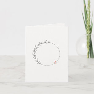Minimalist Christmas Wreath Card