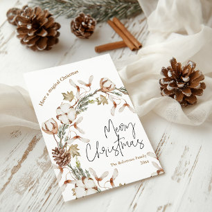 Minimalist Christmas Wreath Holiday Card