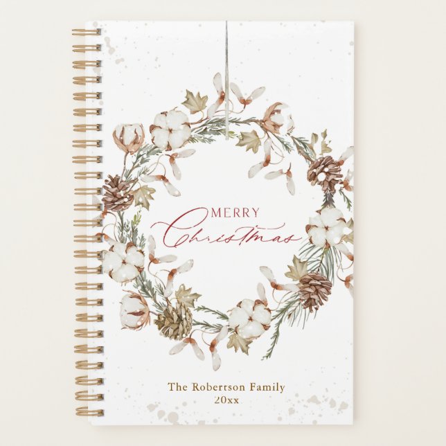 Minimalist Christmas Wreath Planner (Front)