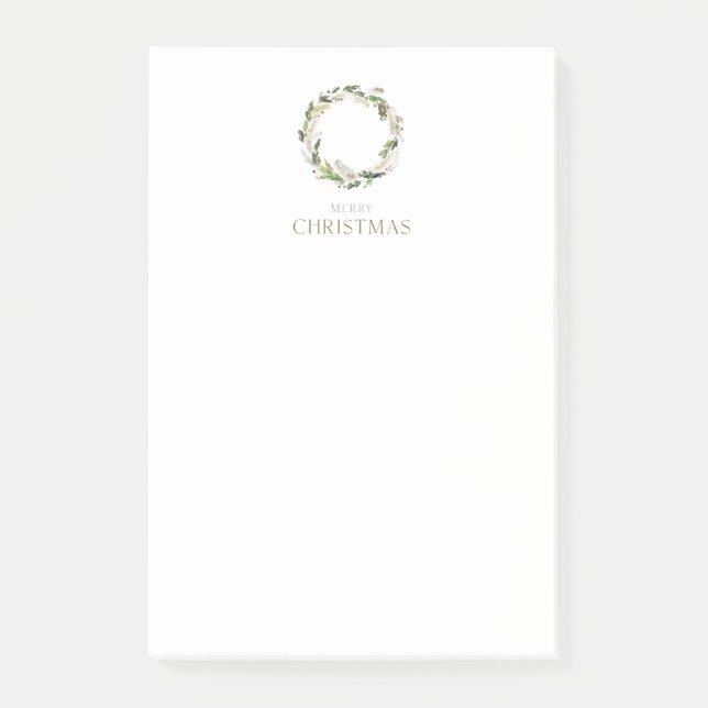 Minimalist Christmas Wreath Post-it Notes (Front)