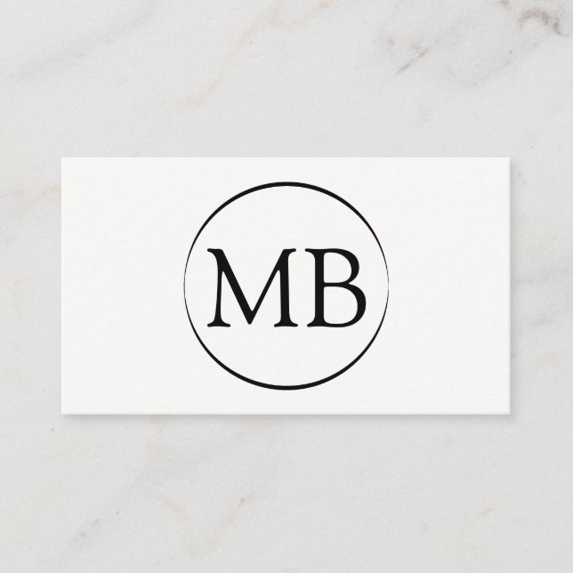 Minimalist Circle Business Card (Front)