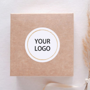 Minimalist Circle Logo  Classic Round Sticker