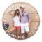Minimalist Circle Text Simple Save The Date Photo