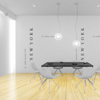 Minimalist Cityscape: State Name in Black & White Wallpaper