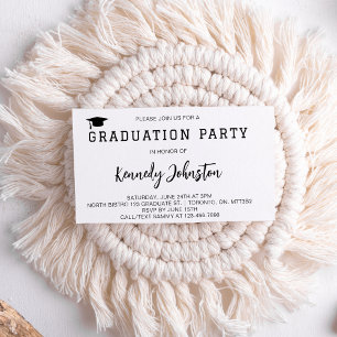 Minimalist Class Of 2024 Graduation Party Graduate Enclosure Card