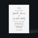 Minimalist Classic Black and White Wedding  Invitation<br><div class="desc">Minimalist Classic Black and White Wedding Invitation</div>