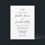 Minimalist Classic Black and White Wedding  Invitation<br><div class="desc">Minimalist Classic Black and White Wedding Invitation</div>