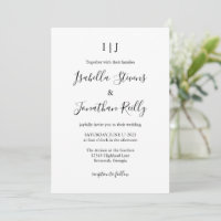 Minimalist Classic Black and White Wedding