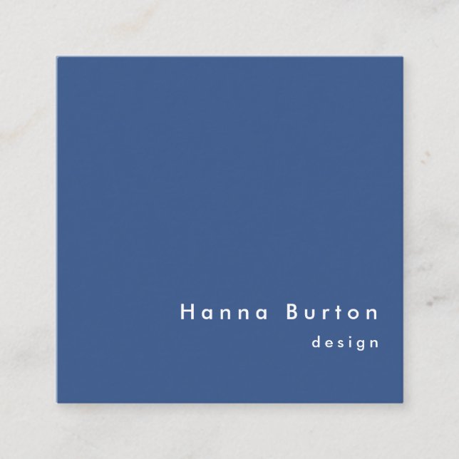 Minimalist Classic Blue Business Card (Front)