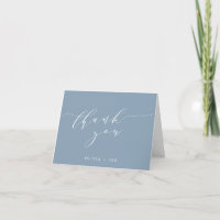Minimalist Classic Dusty Blue Wedding Message 