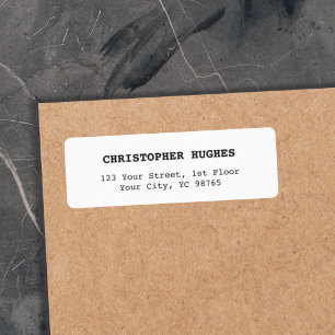 Minimalist Classic Elegant Black&White Label