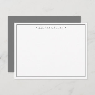 Minimalist Classic Grey Border Card