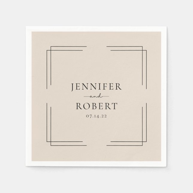 Minimalist Classic Neutral Light Beige Napkin (Front)