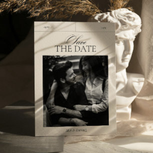 Minimalist Classic Photo Wedding Save the Date