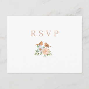 Minimalist classic rsvp postcard