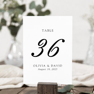 Minimalist Classic Table Number