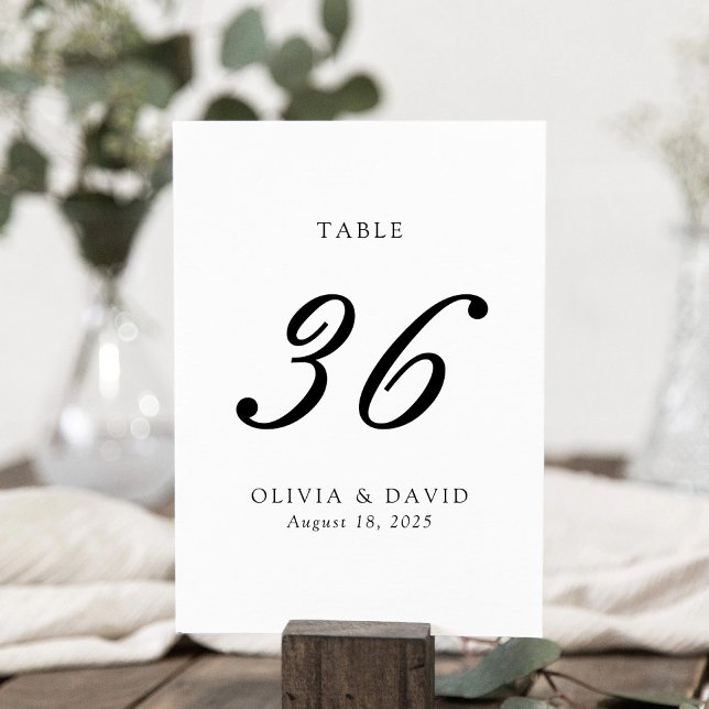Minimalist Classic Table Number (Creator Uploaded)